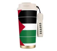 nanger Palestine Flag 316 Stainless Steel Insulated Coffee Mug Vacuum Cup With Leak Proof Lid, Keep Hot Or Cold