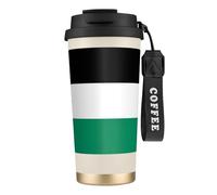 nanger Palestine Flag 316 Stainless Steel Insulated Coffee Mug Vacuum Cup With Leak Proof Lid, Keep Hot Or Cold