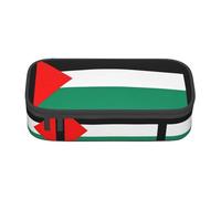 nanger Palestine Flag Print Pencil Case Bag Big Capacity Pen Pouch, Aesthetic Stationery Organizer With Zipper, Black, RXZER23