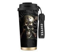 nanger Pirate Flag 316 Stainless Steel Insulated Coffee Mug Vacuum Cup With Leak Proof Lid, Keep Hot Or Cold