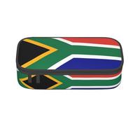 nanger South African Flag Print Pencil Case Bag Big Capacity Pen Pouch, Aesthetic Stationery Organizer With Zipper