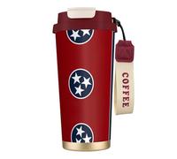 nanger Tennessee State Flag 316 Stainless Steel Insulated Coffee Mug Vacuum Cup With Leak Proof Lid, Keep Hot Or Cold
