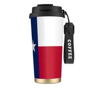 nanger Texas State Flag 316 Stainless Steel Insulated Coffee Mug Vacuum Cup With Leak Proof Lid, Keep Hot Or Cold