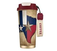 nanger Texas State Flag Map 316 Stainless Steel Insulated Coffee Mug Vacuum Cup With Leak Proof Lid, Keep Hot Or Cold