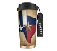 nanger Texas State Flag Map 316 Stainless Steel Insulated Coffee Mug Vacuum Cup With Leak Proof Lid, Keep Hot Or Cold
