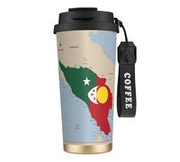 nanger The Composition Of Timor-Leste 316 Stainless Steel Insulated Coffee Mug Vacuum Cup With Leak Proof Lid, Keep Hot Or Cold