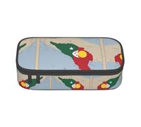 nanger The Composition Of Timor-Leste Print Pencil Case Bag Big Capacity Pen Pouch, Aesthetic Stationery Organizer With Zipper