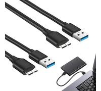 Nangilo 2 Pcs USB 3.0 A to Micro B Hard Drive Cable for External Hard Drive Cable,USB 3.0 Cable Compatible with WD/Seagate/Clickfree/Toshiba/Seagate Expansion/Toshiba Canvio (50cm+1M)