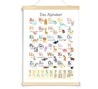 Nangilo Learn Educational Alphabet Poster for Children,Learning Posters,Educational Posters for Toddlers,30 x 40cm Alphabet Animals Wall Chart for Kids, Toddlers Kindergarten Preschool Family