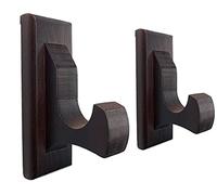 NANGOPOP Sword Wall Mount Display Hooks - Wood Sword Holder Rack, Hanger for Martial Arts Weapons, Axe, Knife, Dagger, Lightsaber and Wizard Wand at Home or Office