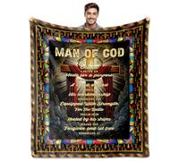 NANISKA Christian Gifts for Men, Man of God Gifts for Men, Christian Blanket for Man 60"x50", Religious Gift for Mens Faith, Bible Catholic Spiritual Gift, Birthday Gift' for Man of God