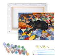 NANJDIAN Framed Paint by Number for Adults,Wooden Framed Painting Kits on Canvas DIY,Acrylic Color by Numbers for Adult Beginner,Gifts Decor for Home Wall Room (cat2)