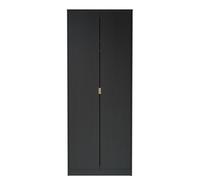 Nanjing Tall Plain Wardrobe In Black Matt (Ready Assembled)