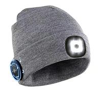 NANJUNTECH Bluetooth Beanie Hat, Unisex Upgraded Led Beanie Hat with Wireless Headphone as Mens Women Gifts (Grey)