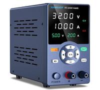 NANKADF DC Power Supply, 32V 10A Bench Power Supply with USB Fast-charging Port/Output Button/Short-circuit Alarm, Adjustable Power Supply with High Accuracy 4-Digit LED Display
