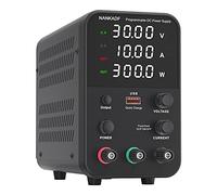 NANKADF Lab Power Supply (0-30V, 0-10A), Adjustable DC Power Supply with 4 Digit LED Display (Transmitter Adjustment Button/Output Switch)