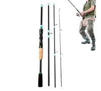 Nankoyal 4 Section Fishing Rod | Long Casting Fiberglass Fishing Rod - Fish Pole Tackle for Carp Fly River Trout Freshwater Anglers Camping Road Trip Boat Saltwater Airplane Beach Float Ice