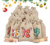 Nankoyal Bags Christmas Advent | Drawstring Cookie Pouch | Holiday Candy Wrapping Bag,for Stocking Stuffers Family Gatherings Chocolate Handicrafts Toys Department Stores Office