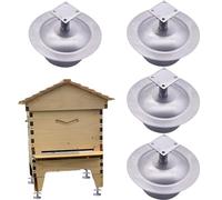 Nankoyal Bee Hive Base - 4-Piece Beekeeping Hive Feet Metal Hive Stand,Ant-Proof Sturdy Beehive Feet Tool Beehive Tripod for Outdoor Garden Patio Farm