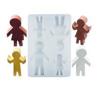Nankoyal Candle Making Molds | Family 4-Figures Gypsum Molds - Silicone Craft Mould for Home Decor Plaster Ornament Candle Making Epoxy Resin Casting