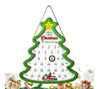 Nankoyal Christmas Countdown Calendar - 2025 Wooden Sign Home Decor - 25 Days Countdown to Christmas Wall Signs | for Indoor Wall Living Room Office School Apartment Dorm Hotel