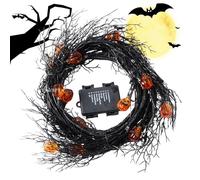 Nankoyal Halloween Pumpkin Garland Decoration - Halloween Lighted Garland with Pumpkin - Holiday Party Supplies for Dormitory Offices Garden School Haunted House Pathway Patio Apartment