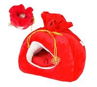 Nankoyal Hamster Cave,Adjustable Drawstring Small Animals Cave,Warm Hamster House - for Hedgehog Ferret Mouse Chinchilla Bunny Small Pet