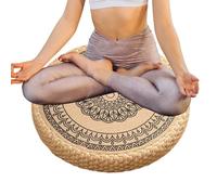 Nankoyal Japanese Floor Pillow - Round Seat Cushion Pad | Breathable Sitting Pillow, Boho Meditation Seating Pad for Tea Table Study
