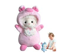 Nankoyal Lamb Stuffed Animal - Stuffed Lamb for Baby,9.8 Inches Cute Sheep with Hat Doll Toy for Birthday Supplies Girl Boy Easter Bedroom Dorm