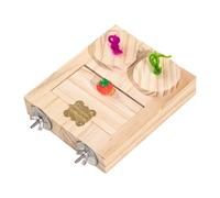 Nankoyal Parakeet Foraging Toy,Wood Bird Enrichment Toys - Beak-Healthy Wooden Playground Safe for Mental-Stimulation Shredding Cage Climbing Training Social Interaction Nesting