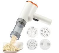 Nankoyal Pasta Machine Electric, Automatic Pasta Maker, Portable Mixer with 5 Types Accessory Cordless Making Tool for Home Cooking Pizza Food Vegetable Prep