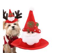 Nankoyal Pet Santa Hat | Christmas Adjustable Funny Headwear - Small Cat Winter Santa Hat | for Medium Large Small Bearded Dragon Party Winter Celebration Photoshoot Holiday