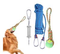 Nankoyal Spring Pole Dog Rope Toy - Interactive Tug Squeaky Toy Toy - Interactive Tug Squeaky Toy Muscle Builder Spring Pole Dog Rope For Small Medium Dogs