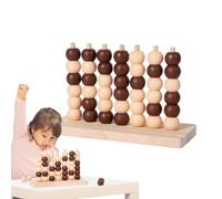 Nankoyal Tabletop Board Game,Wooden Four in a Row Chess Children's Early Education Chess - Four in a Row Educational Classic Strategy Board Games for 3 Years +