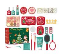 Nankoyal Toddler Pretend Makeup - Christmas Realistic Cosmetic Set for Kids - Skin-Gentle Pretend Makeup Kit for Party, Birthday, Preschool, Christmas, Nursery, Game Room, Girls 3-5