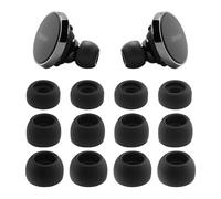 NANLANFAN Replacement Silicone Ear Tips for Denon Perl Pro Earbuds, 6 Pairs (S/M/L, Black)