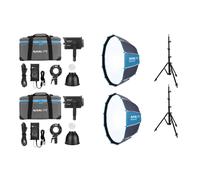 Nanlite Forza 150B Bi-colour LED dual kit (w/ light stand and softbox)