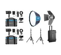 Nanlite Forza 60 II LED dual kit (w/ case, light stand, fresnel and softbox)