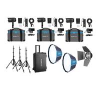 Nanlite Forza 60 II LED triple kit (w/ case, light stand, fresnel and softbox)