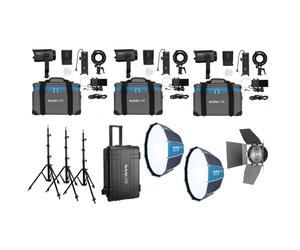 Nanlite Forza 60 II LED triple kit (w/ case, light stand, fresnel and softbox)