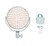 NANLITE Miro 30c/60c RGBW Round LED Panel Light, 2700-7500K Bi-Color with HSI Full Color & 14 FX, USB-C/NP-F Battery Powered, App Control, for Video, Photography, Livestreaming (Mint Blue, 30c)