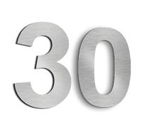 nanlyiau 2pc 3in Mailbox Numbers House Number Door number Stainless Steel House Numbers Adhesive number Made of solid 304 Stainless Steel silvery(3in number 30)