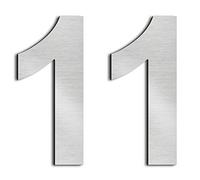 nanlyiau 2pc 3in Mailbox Numbers House Number Door number Stainless Steel House Numbers Adhesive number Made of solid 304 Stainless Steel silvery(3in number 11)