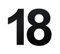 nanlyiau 2pc 3in Mailbox Numbers House Number Door number Stainless Steel House Numbers Adhesive number Made of solid 304 Stainless Steel silvery(black 3in number 18)