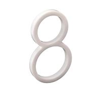 nanlyiau 5in 3D Adhesive door number house numbers Mailbox Numbers Waterproof Address Numbers front door number Mailbox home address numbers made of Acrylic (white 8)