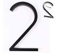 Nanlyiau 5in 3D Adhesive Door Number & Mailbox Number - Waterproof Acrylic (Black)