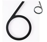 Nanlyiau 5in 3D Adhesive Door Number & Mailbox Number - Waterproof Acrylic (Black 6/9)