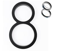 Nanlyiau 5in 3D Adhesive Door Number & Mailbox Number - Waterproof Acrylic (Black 8)