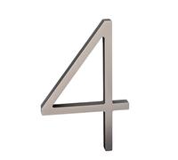 Nanlyiau 5in 3D Adhesive Door Number & Mailbox Number - Waterproof Acrylic (Silvery)