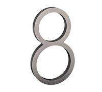Nanlyiau 5in 3D Adhesive Door Number & Mailbox Number - Waterproof Acrylic (Silvery 8)